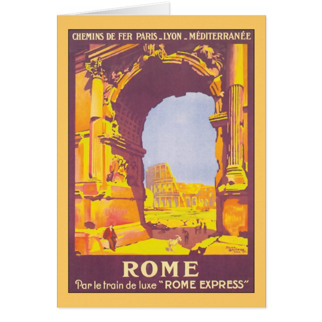 Rome Express Vintage Travel Poster (Front)