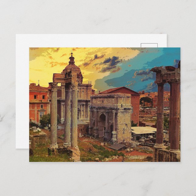 Rome Forum Romanum Architecture Italy #2 Postcard (Front/Back)