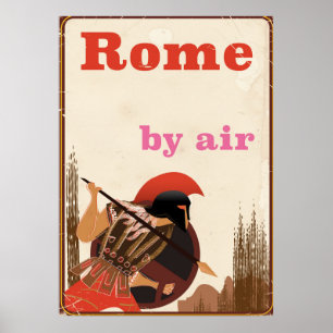 Rome Gladiator air travel poster