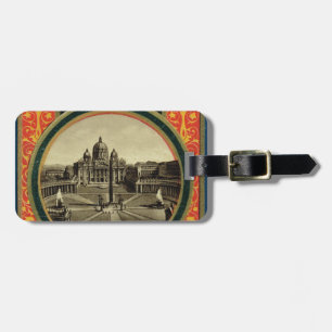 Rome, guide book cover 1900 luggage tag