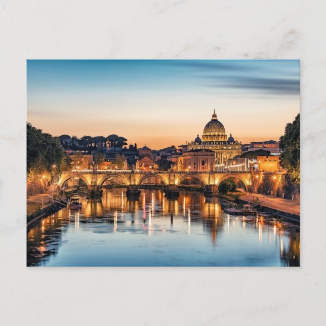 Rome in the evening postcard (Front)