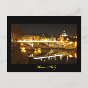 Rome, Italy at night Postcard