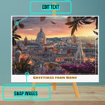 Rome Italy At Sunset Postcard<br><div class="desc">When you are looking to share your experiences, sending a postcard to a friend or loved one is a sweet gesture. Although social media has made it quite easy to share your adventures digitally, you can still embrace the classic charm of a simple postcard. However, we've made it even more...</div>