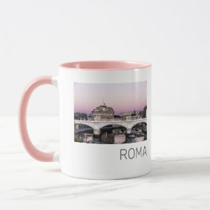 Rome Italy Castel Sant'Angelo Bridge Sunset Mug