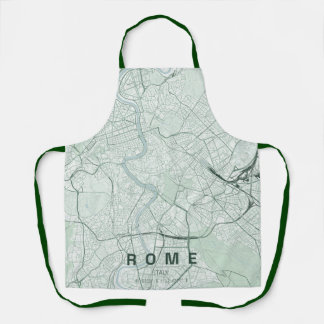 Rome Italy City Map Minimal Design Apron