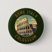 Rome Italy Colosseum Travel Art Vintage