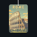 Rome Italy Colosseum Travel Art Vintage Car Air Freshener<br><div class="desc">Rome Colosseum vector art design. Rome is located in the central-western portion of the Italian Peninsula,  within Lazio,  along the shores of the Tiber.</div>