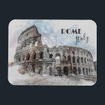 Rome Italy Colosseum Travel Art Vintage Magnet<br><div class="desc">Watercolor Colosseum Rome Italy</div>