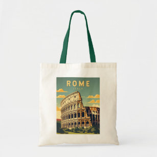 Rome Italy Colosseum Travel Art Vintage Tote Bag