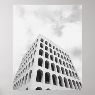 Rome Italy, EUR Palazzo del Lavoro Poster