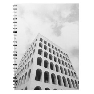 Rome Italy, EUR Palazzo del Lavoro Spiral Notebook