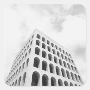 Rome Italy, EUR Palazzo del Lavoro Square Sticker