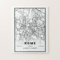 Rome Italy Europe City Map Modern Minimalist Art