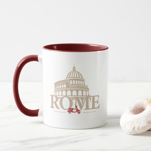 Rome Italy Europe Mug (With Donut)