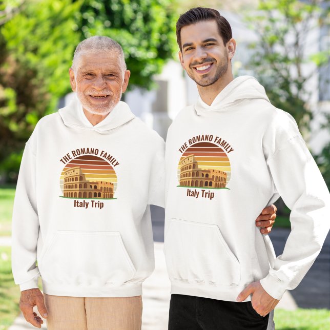 Rome Italy Family Trip Colosseum Sunset Custom Hoodie (Creator Uploaded)