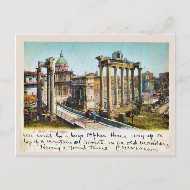 Rome, Italy Foro Romano 1901 Postcard (Front)