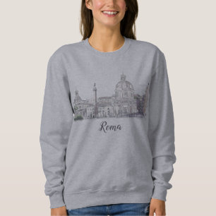 Rome Italy Historic Centre Architecture Sketch Sweatshirt