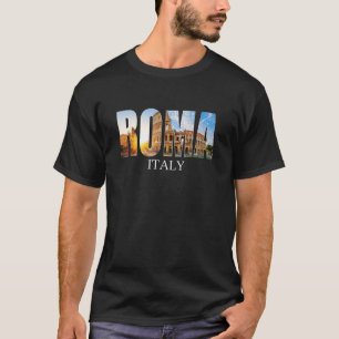 Rome Italy Italian Flag Italia Tourist Colosseo So T-Shirt