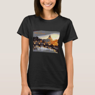 Rome Italy Landscape Skyline Design T-Shirt