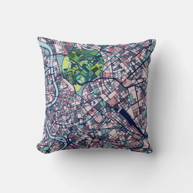 Rome Italy Map Cushion (Front)
