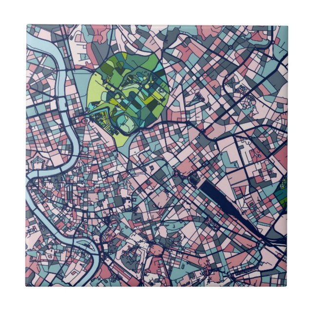 Rome Italy Map Tile (Front)