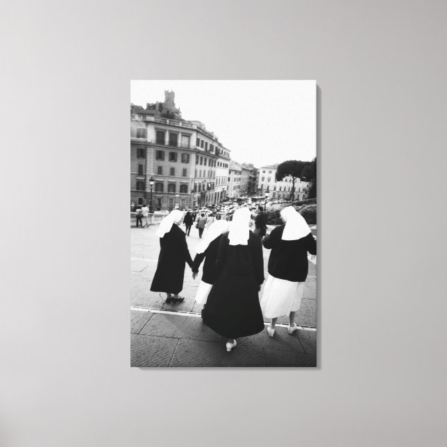 Rome Italy, Nun Patrol! (NR) Canvas Print (Front)