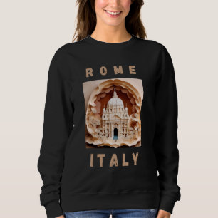 Rome Italy Paper Art Vatican Travel Wear Women Tee