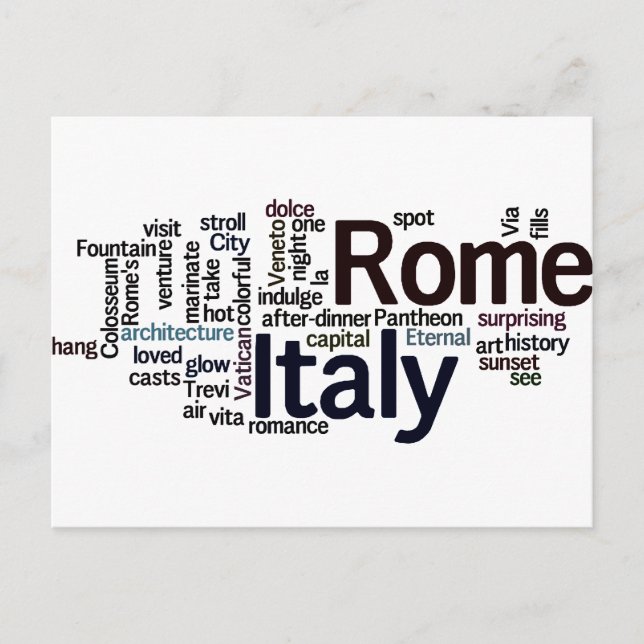 Rome Italy Postcard (Front)