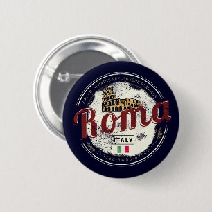 Rome Italy Retro Colosseum Vintage Holiday 6 Cm Round Badge