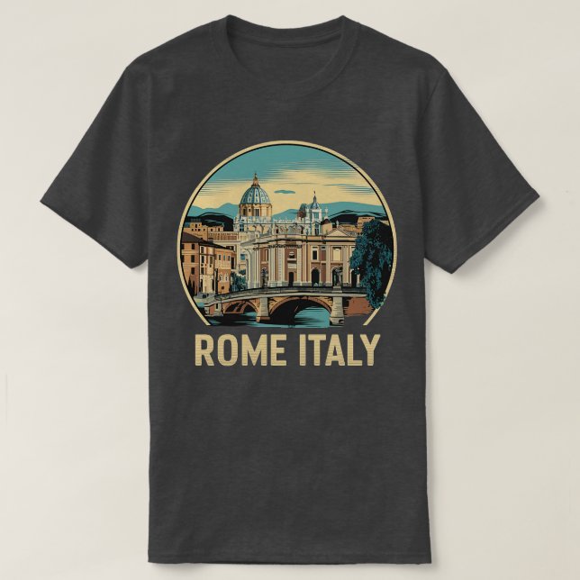rome italy retro T-Shirt (Design Front)