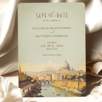 Rome Italy Romantic Retro Save-the-Date