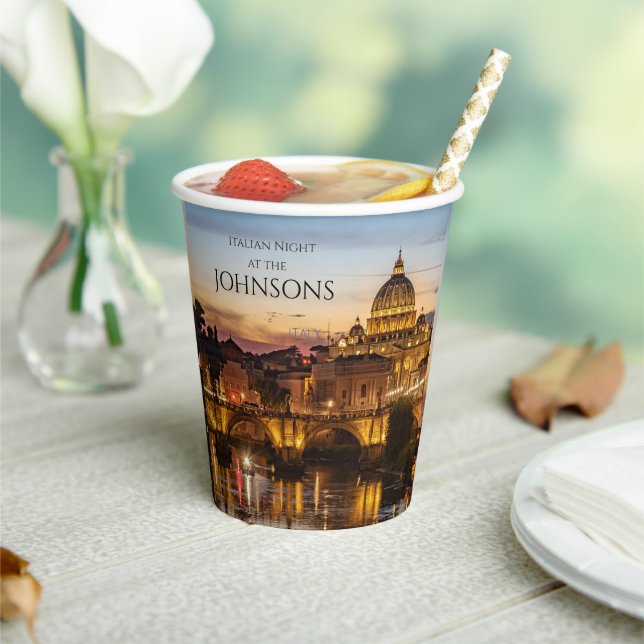 Rome Italy Scenic Paper Cups (Insitu)