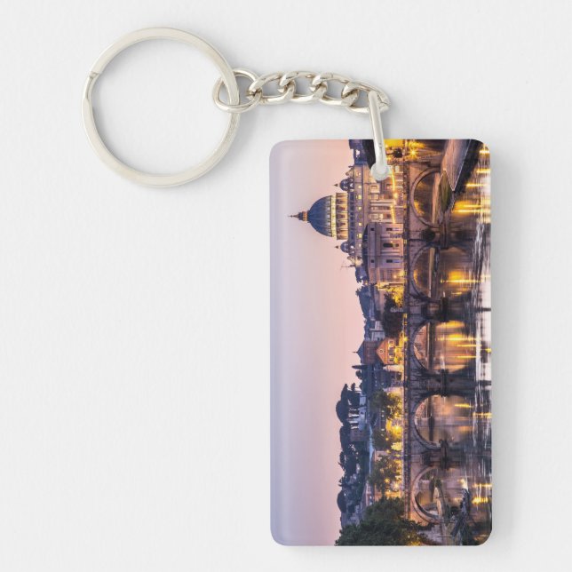 Rome Italy - St Peters Cathedral Key Ring (Front)