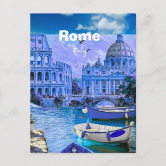 Rome Italy Travel Postcard, Rome Travel Postcard, Holiday Postcard