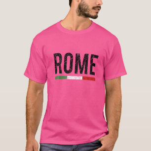 Rome Italy Travel Souvenir Italian Flag Roma Rom T-Shirt