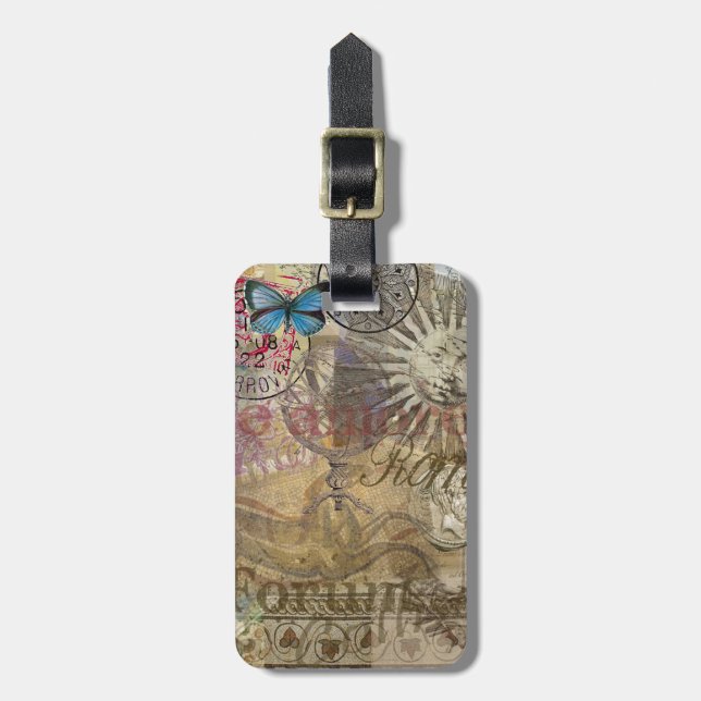 Rome Italy Travel Vacation Holiday City Luggage Tag (Front Vertical)