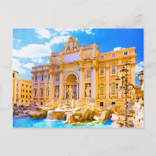 Rome, Italy - Trevi Fountain Postcard (Front)