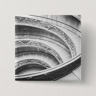 Rome Italy, Vatican Staircase 15 Cm Square Badge