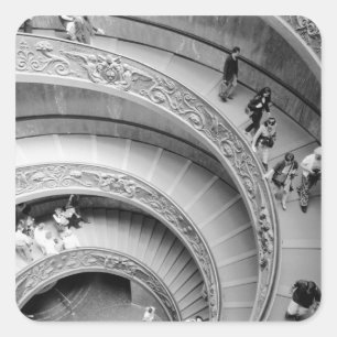 Rome Italy, Vatican Staircase 2 Square Sticker