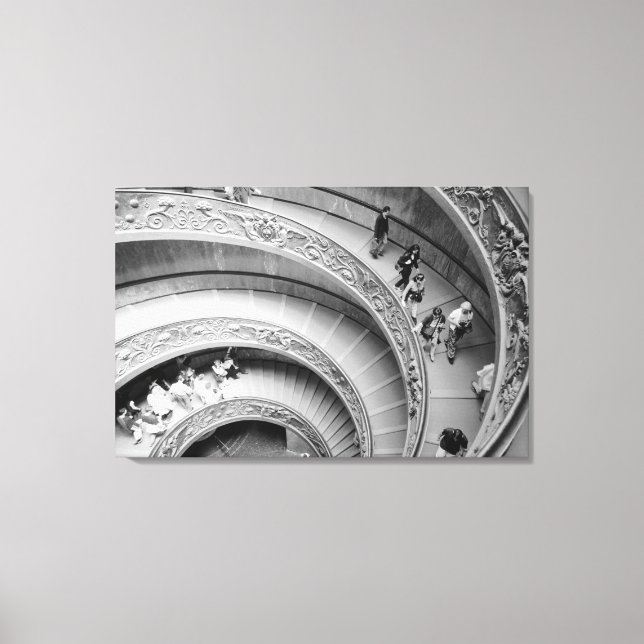 Rome Italy, Vatican Staircase Canvas Print (Front)