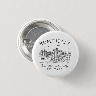 Rome Italy Vintage 3 Cm Round Badge