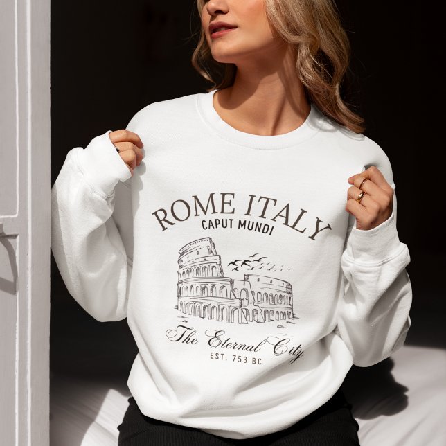 Rome Italy Vintage Landscape Roman Colosseum Sweatshirt (Creator Uploaded)