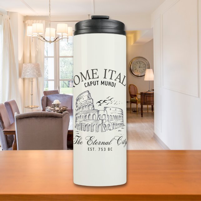 Rome Italy Vintage Landscape Roman Colosseum Thermal Tumbler (Creator Uploaded)