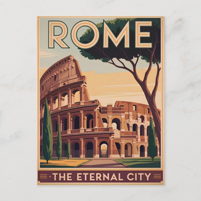 Rome Italy vintage Postcard (Front)