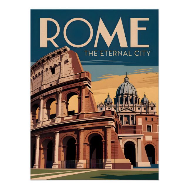 Rome Italy vintage Poster (Front)