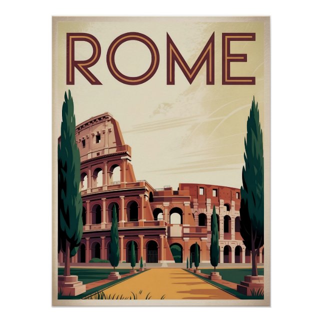 Rome Italy vintage Poster (Front)