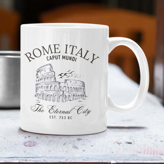 Rome Italy Vintage View Roman Colosseum Coffee Mug (Creator Uploaded)