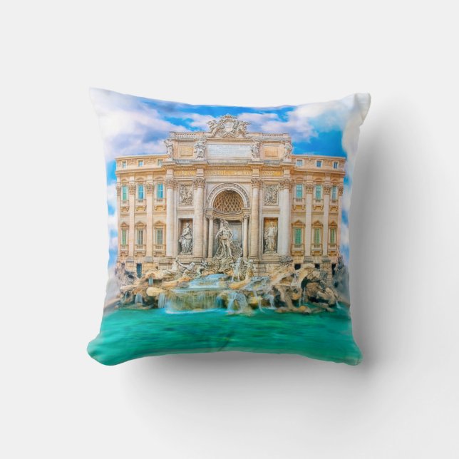 Rome - La Dolce Vita - Trevi Fountain Cushion (Front)