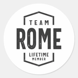Rome Lifetime Member Personalised Name Rome Classic Round Sticker