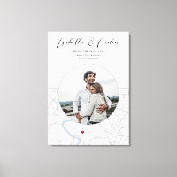 Rome Map Wedding Engagement Photo Gift Vertical